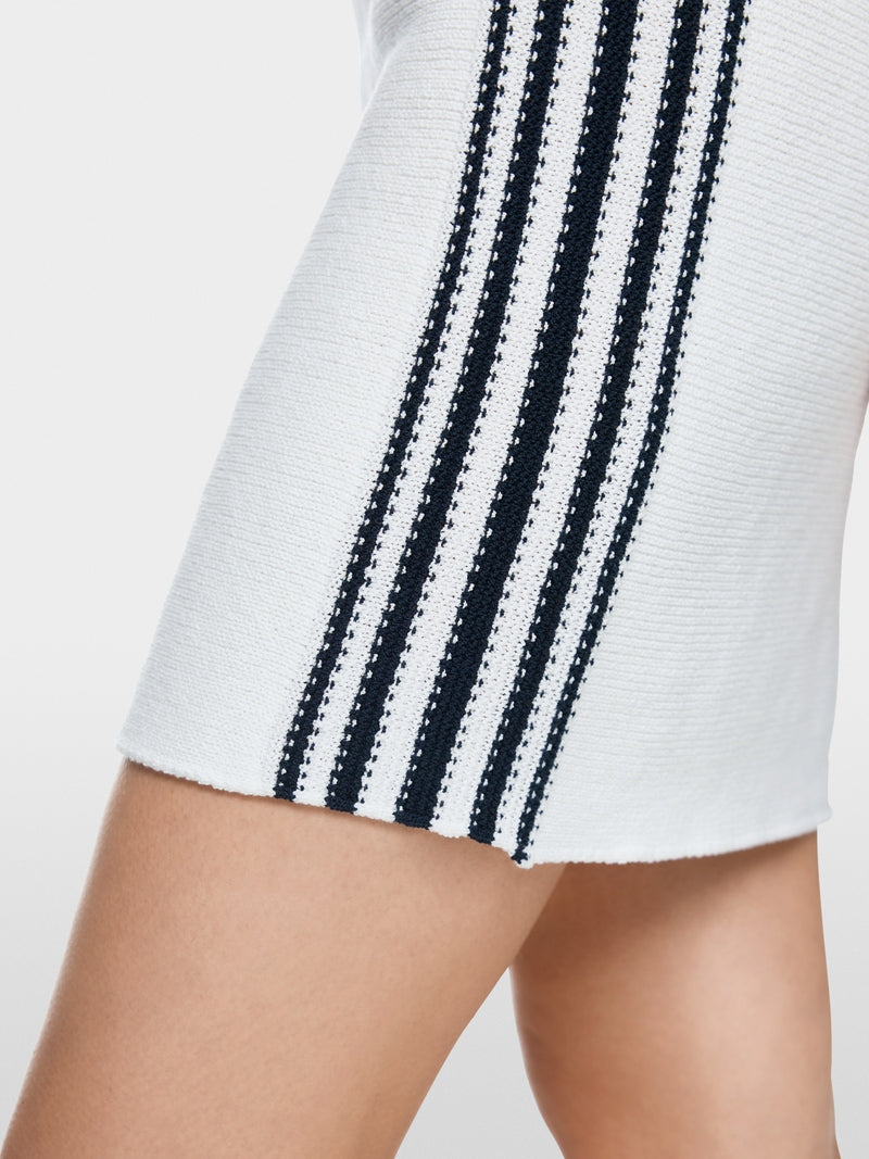 Marc Cain Sports White Sleeveless Mini Knit Dress