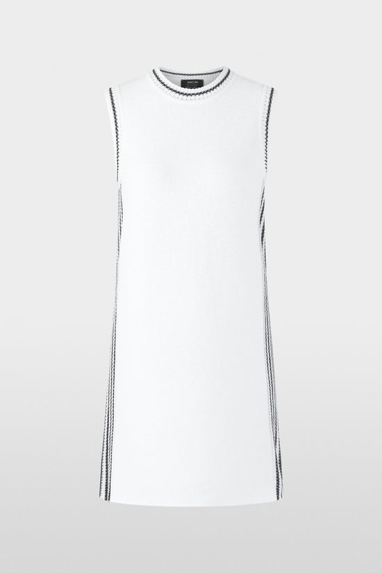Marc Cain Sports White Sleeveless Mini Knit Dress