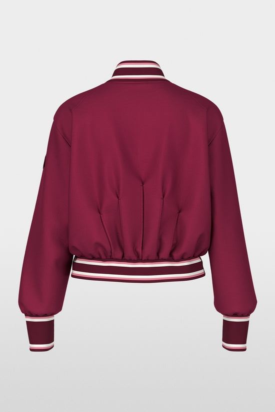 Marc Cain Sports Maroon and Leopard Print Reversible Bomber Jacket