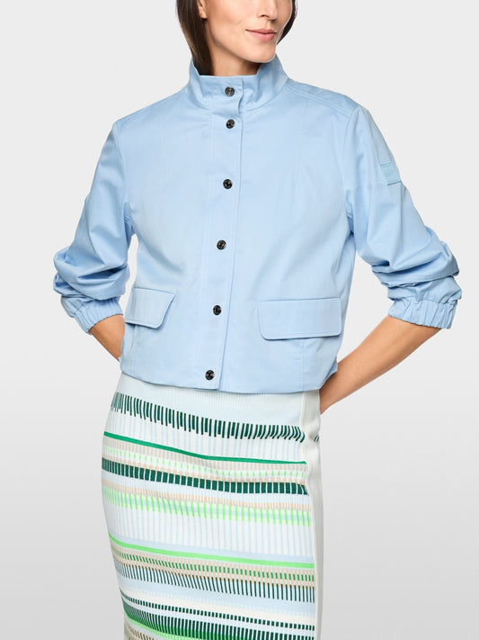 Marc Cain Sports Sky Blue Short Cotton Jacket with Mesh Lining