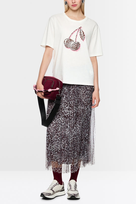 Marc Cain Sports Off-White Cherry Print Crew Neck T-Shirt