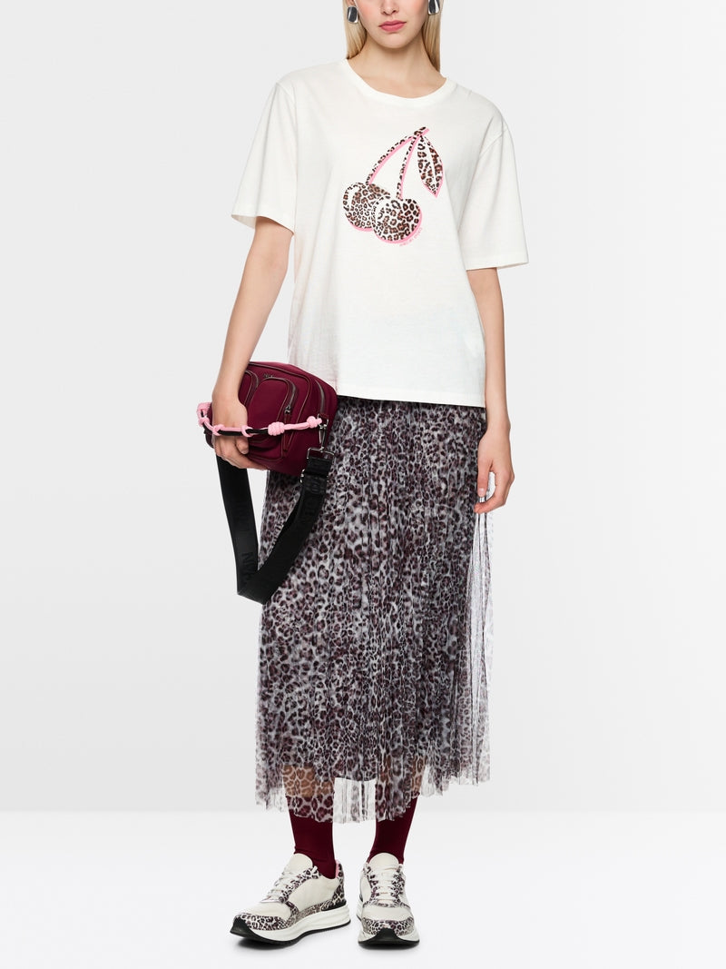 Marc Cain Sports Off-White Cherry Print Crew Neck T-Shirt