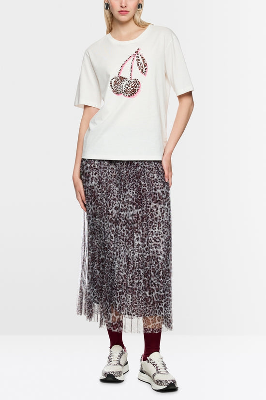Marc Cain Sports Off-White Cherry Print Crew Neck T-Shirt