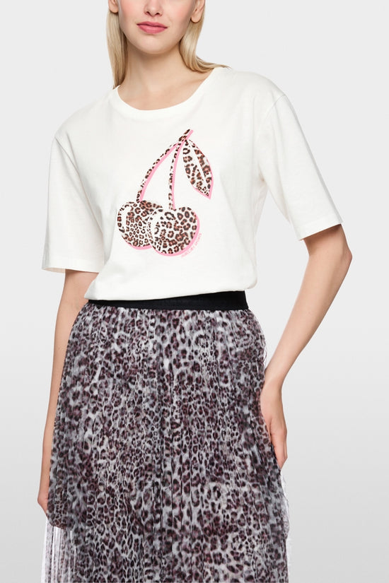 Marc Cain Sports Off-White Cherry Print Crew Neck T-Shirt