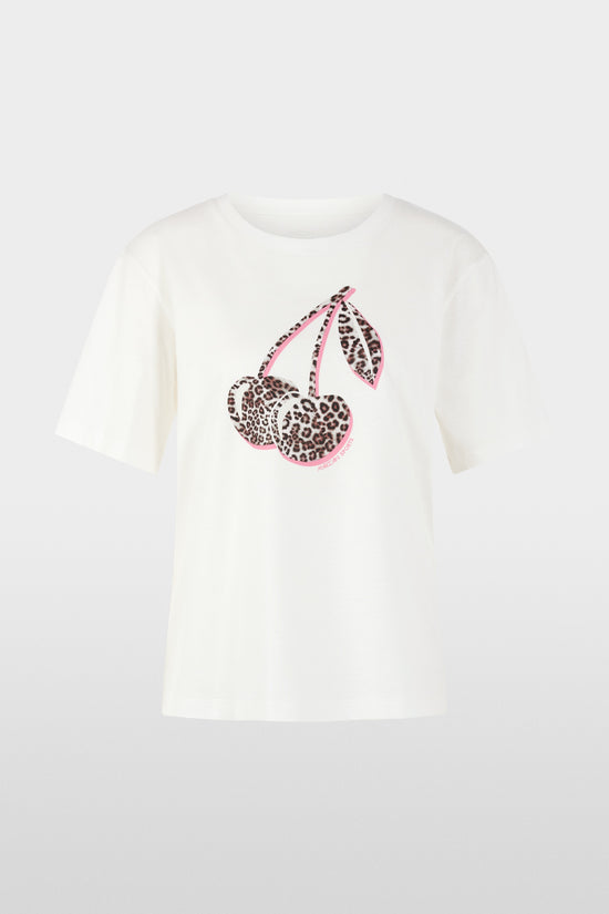 Marc Cain Sports Off-White Cherry Print Crew Neck T-Shirt