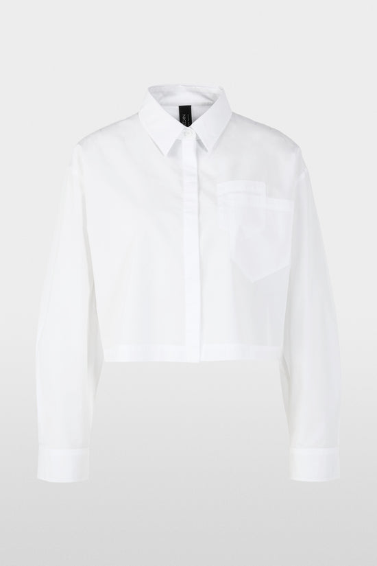 Marc Cain Sports White Short Loose Fit Cotton Blouse