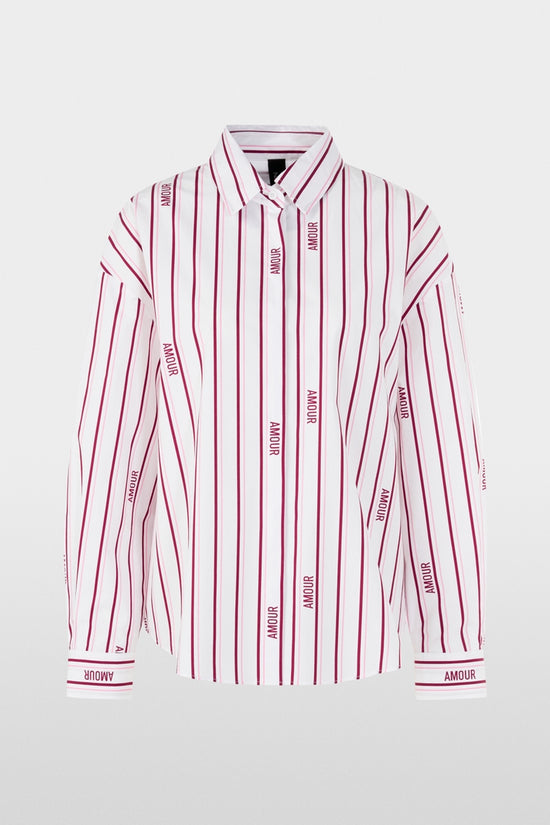 Marc Cain Sports Striped Relaxed Fit Cotton Shirt