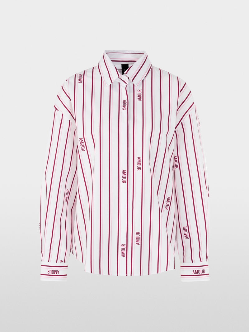 Marc Cain Sports Striped Relaxed Fit Cotton Shirt