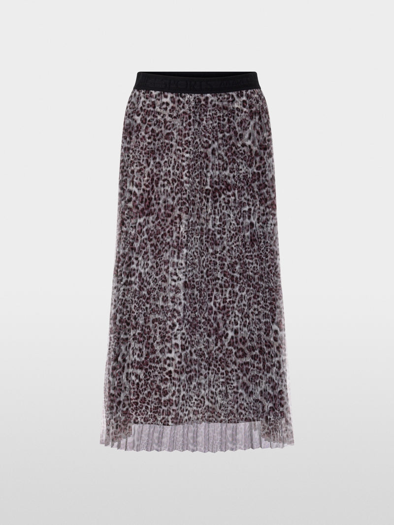 Marc Cain Sports Pleated Leopard Print Midi Skirt