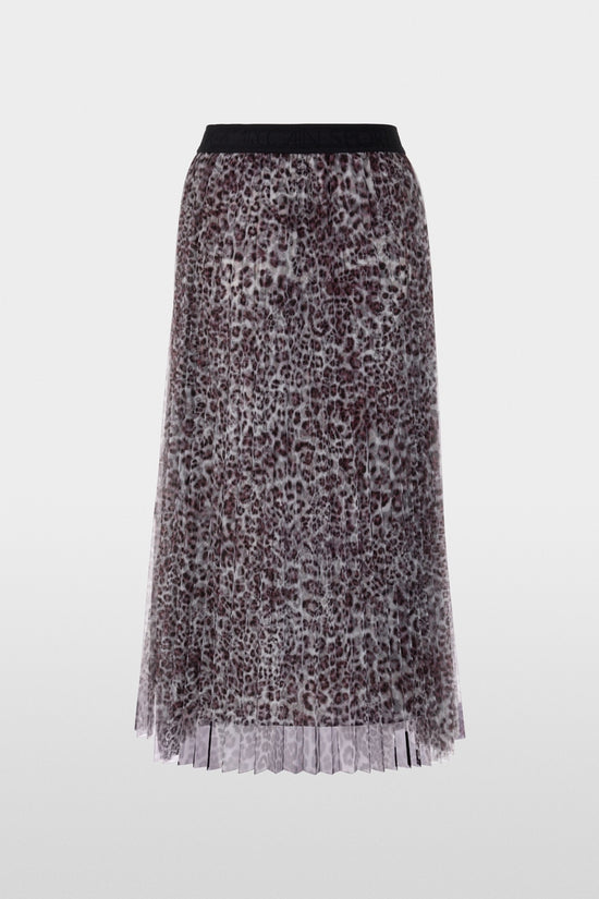 Marc Cain Sports Pleated Leopard Print Midi Skirt