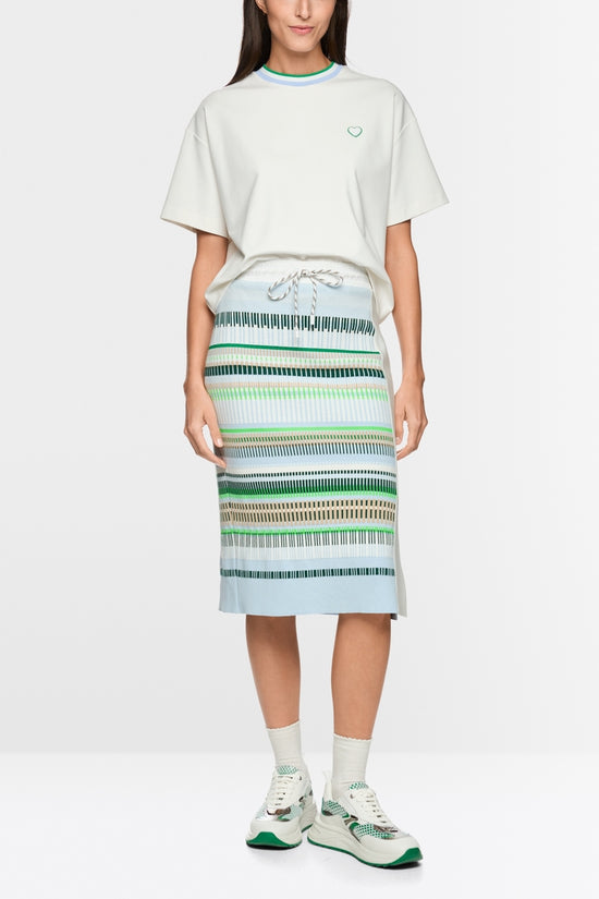 Marc Cain Sports Multicoloured Calf-Length Knitted Skirt