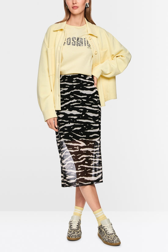 Marc Cain Sports Black Mesh Midi Length Skirt
