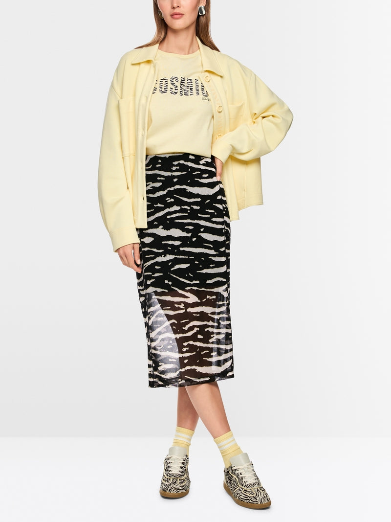 Marc Cain Sports Black Mesh Midi Length Skirt