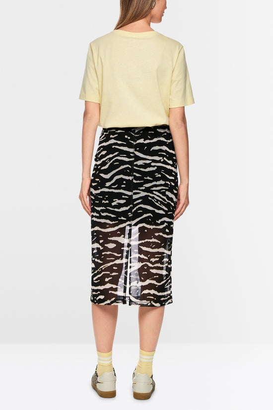 Marc Cain Sports Black Mesh Midi Length Skirt
