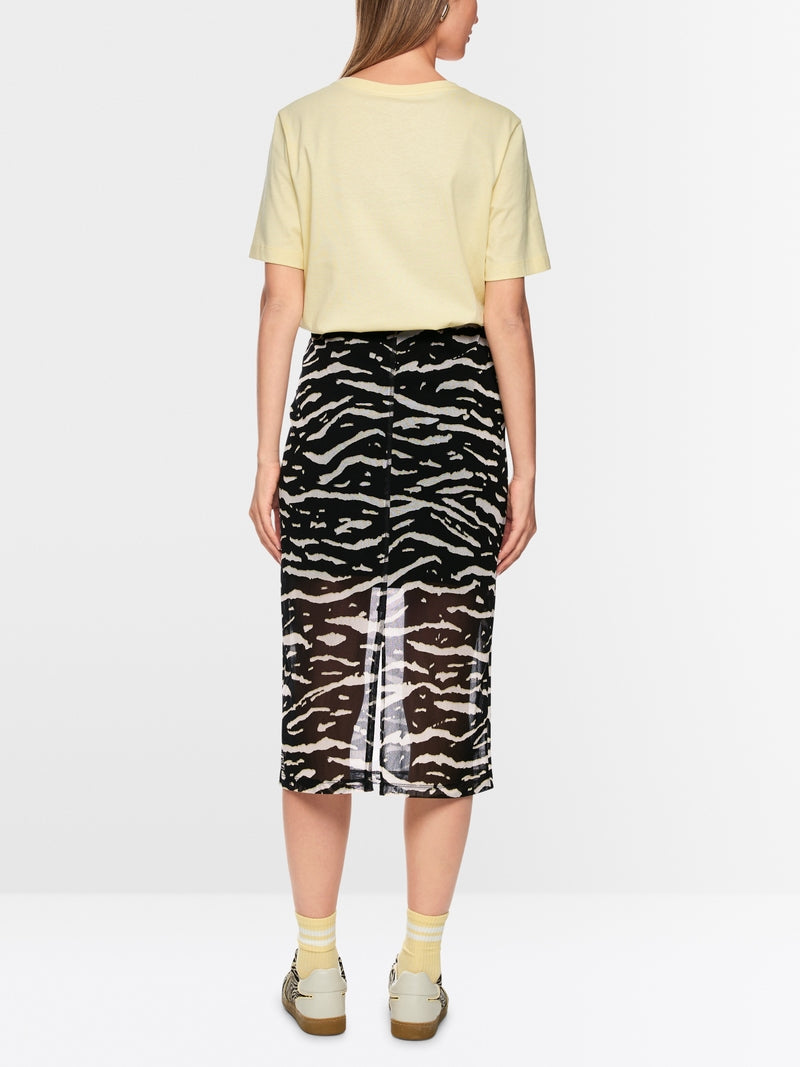 Marc Cain Sports Black Mesh Midi Length Skirt
