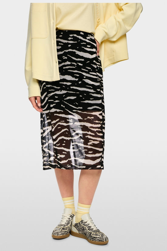 Marc Cain Sports Black Mesh Midi Length Skirt