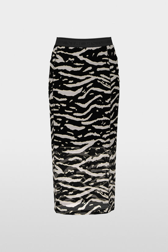 Marc Cain Sports Black Mesh Midi Length Skirt