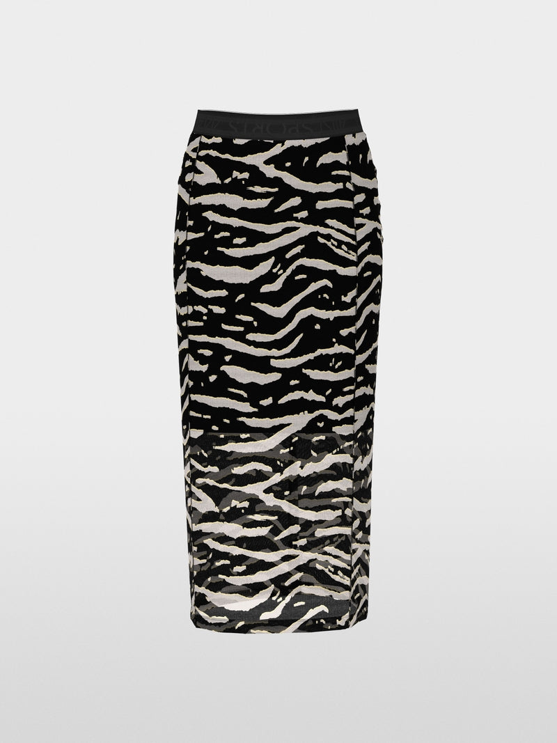 Marc Cain Sports Black Mesh Midi Length Skirt