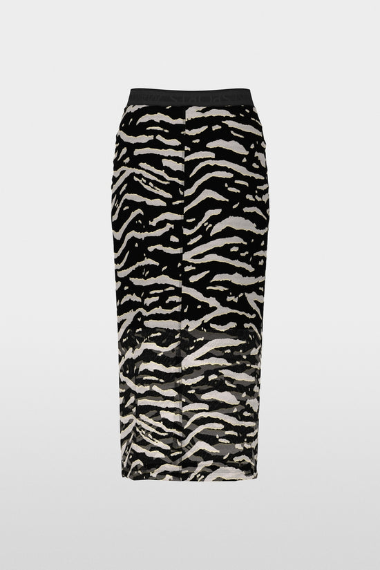 Marc Cain Sports Black Mesh Midi Length Skirt
