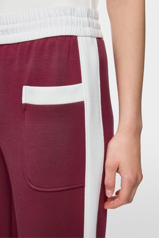 Marc Cain Sports Maroon Pull-On Wide Leg Trousers