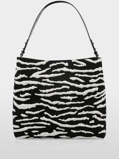 Marc Cain Black and White Medium Sized Shoulder Bag ASTI.03 M53