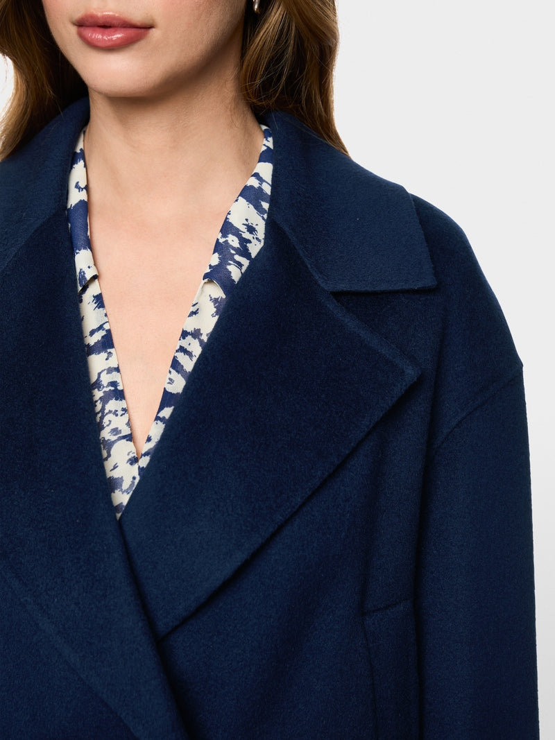 Marc Cain Midnight Blue Short Wool Coat