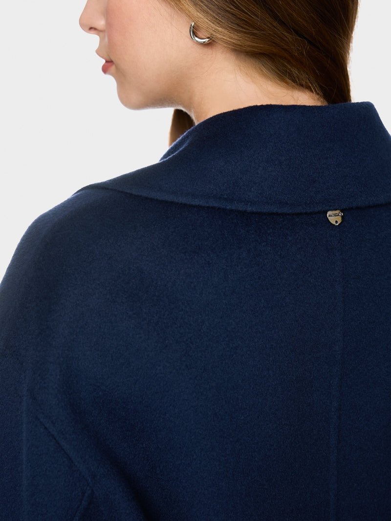 Marc Cain Midnight Blue Short Wool Coat
