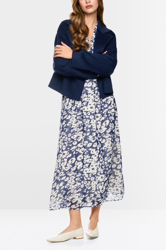 Marc Cain Midnight Blue Short Wool Coat