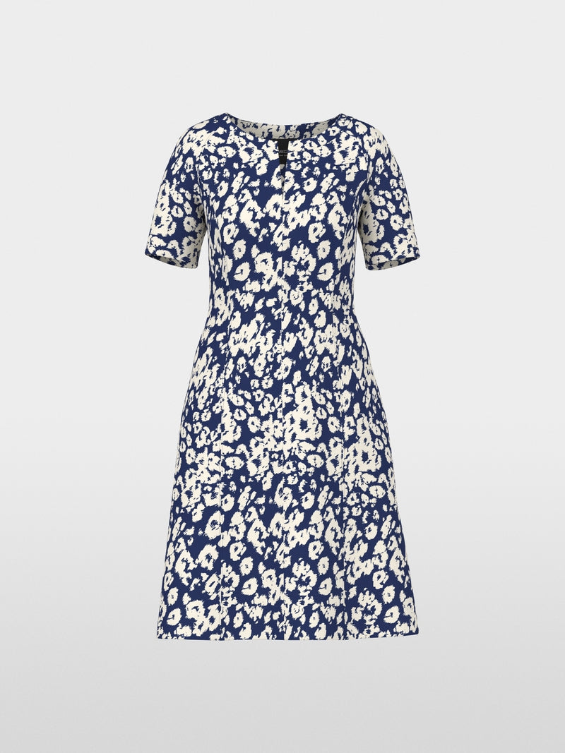 Marc Cain Midnight Blue Print A-Line Dress