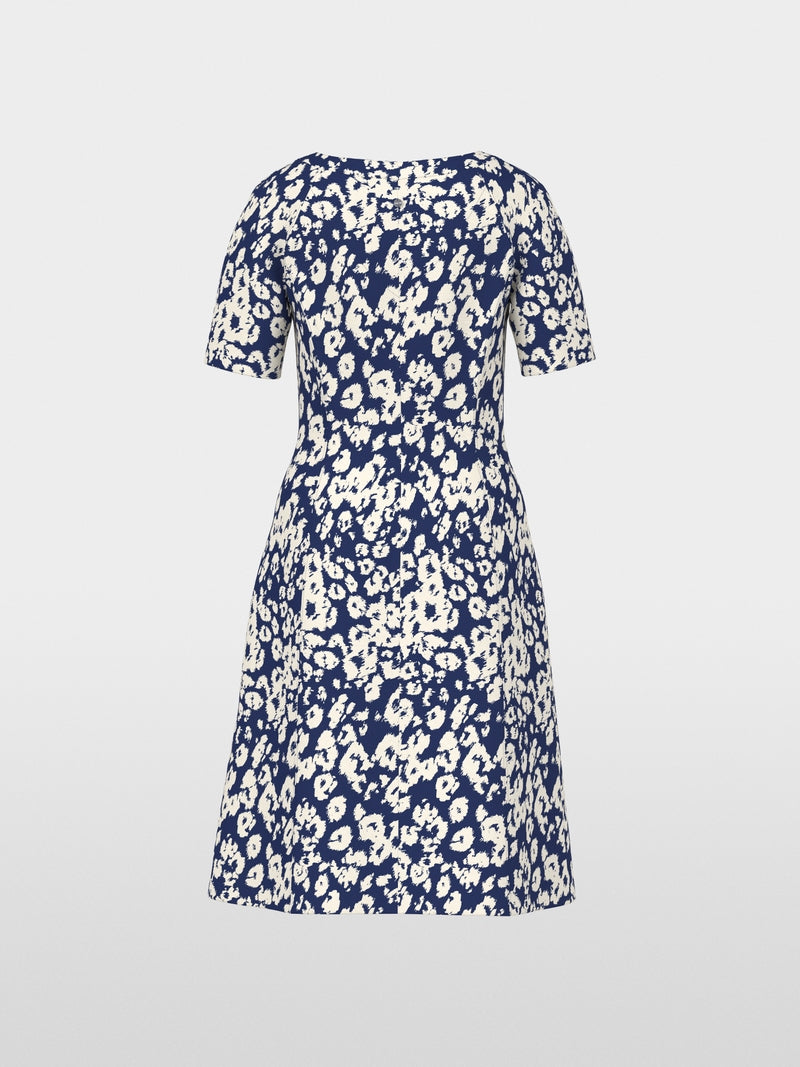 Marc Cain Midnight Blue Print A-Line Dress