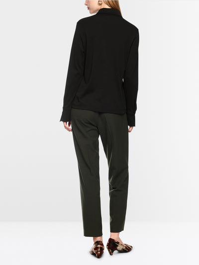 Marc Cain Black Long Sleeve Blouse with Glitter Buttoning BC51.38 J14