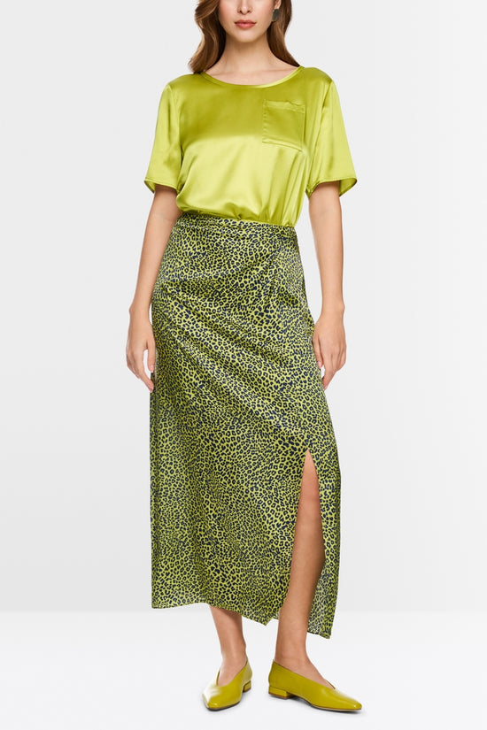 Marc Cain Green Short Sleeve Silk Jersey Top