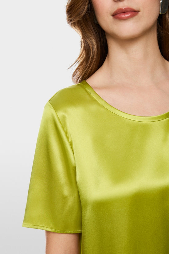Marc Cain Green Short Sleeve Silk Jersey Top