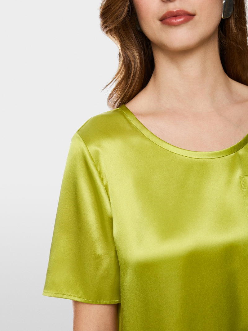 Marc Cain Green Short Sleeve Silk Jersey Top