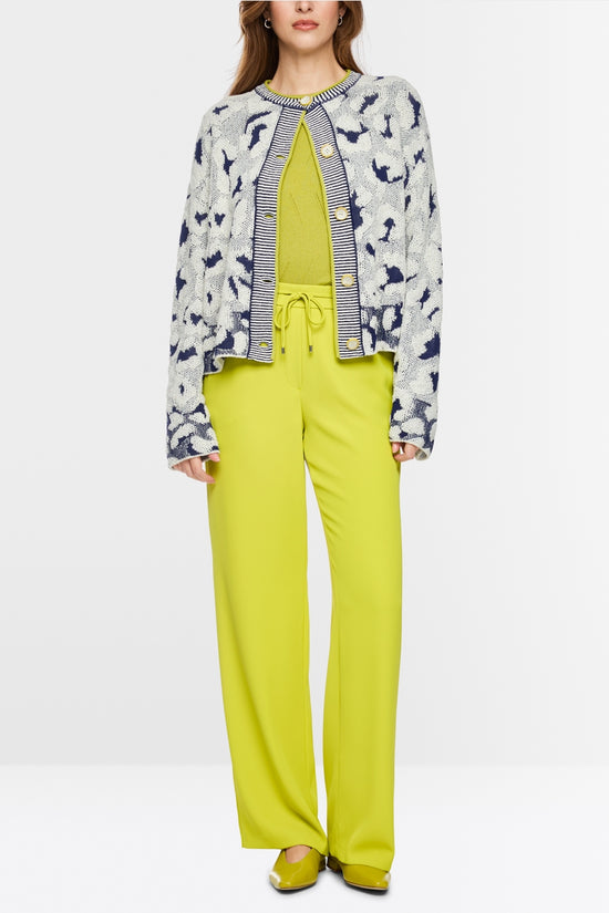 Marc Cain Apple Green Washington Wide Leg Pull-On Trousers