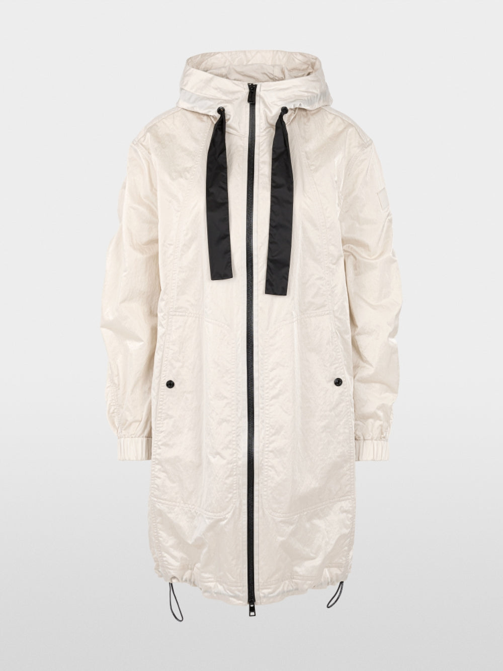 Marc Cain Sports Smoke Coloured Shiny Coat with Contrasting Details