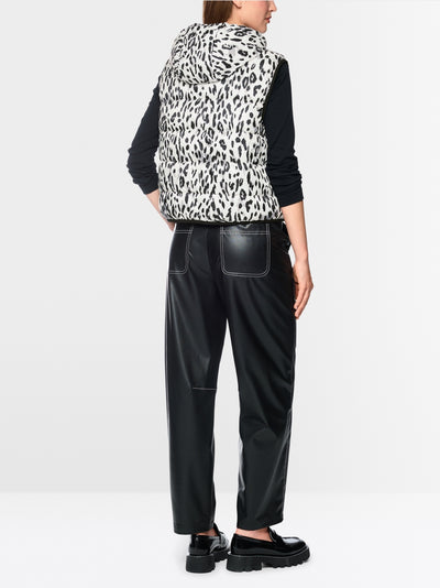 Marc Cain Sports White/Black Print Reversible Gilet BS37.05 W44