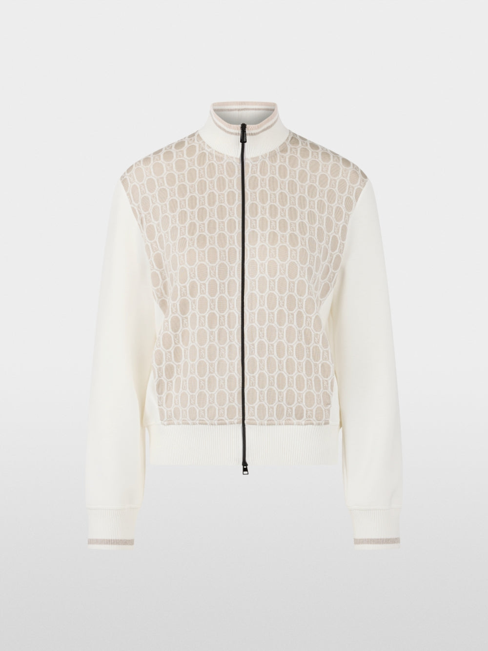 Marc Cain Sports Smoke Coloured Two Way Zip Patterned Cardigan