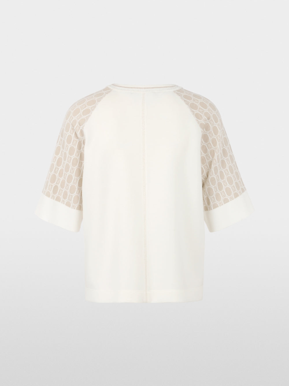 Marc Cain Sports Smoke Coloured Crew Neck Patterned Sweater