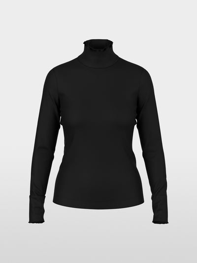 Marc Cain Sports Black Long Sleeve Fitted Turtleneck Top BS48.43 J50