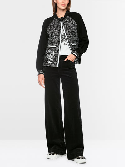Marc Cain Sports Black WARRI Wide-Fit Trousers BS81.46 W35