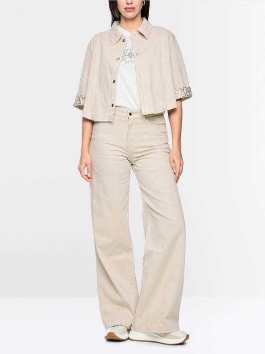 Marc Cain Sports Smoke Coloured WARRI Wide-Cut Jeans