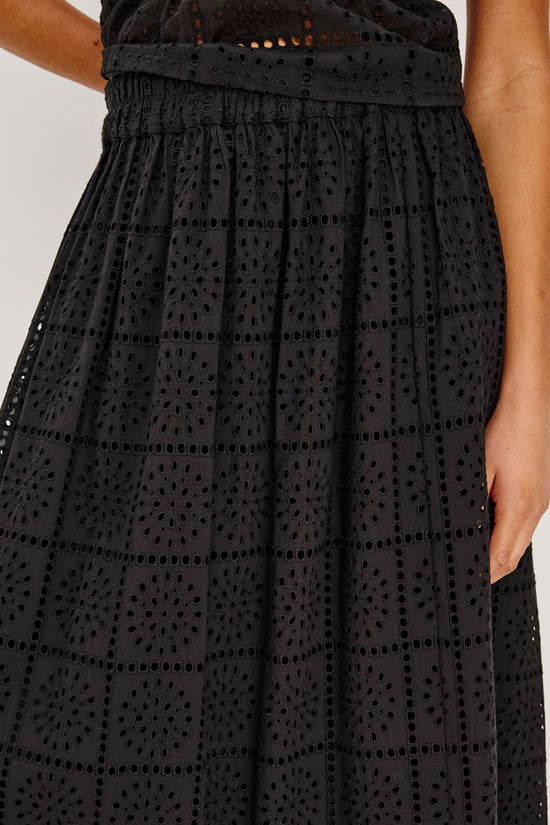 Rails Black Broderie Anglaise Maxi Skirt