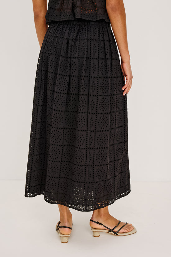 Rails Black Broderie Anglaise Maxi Skirt