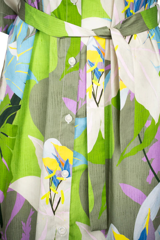 Faber Colourful Exotic Floral Shirt Dress