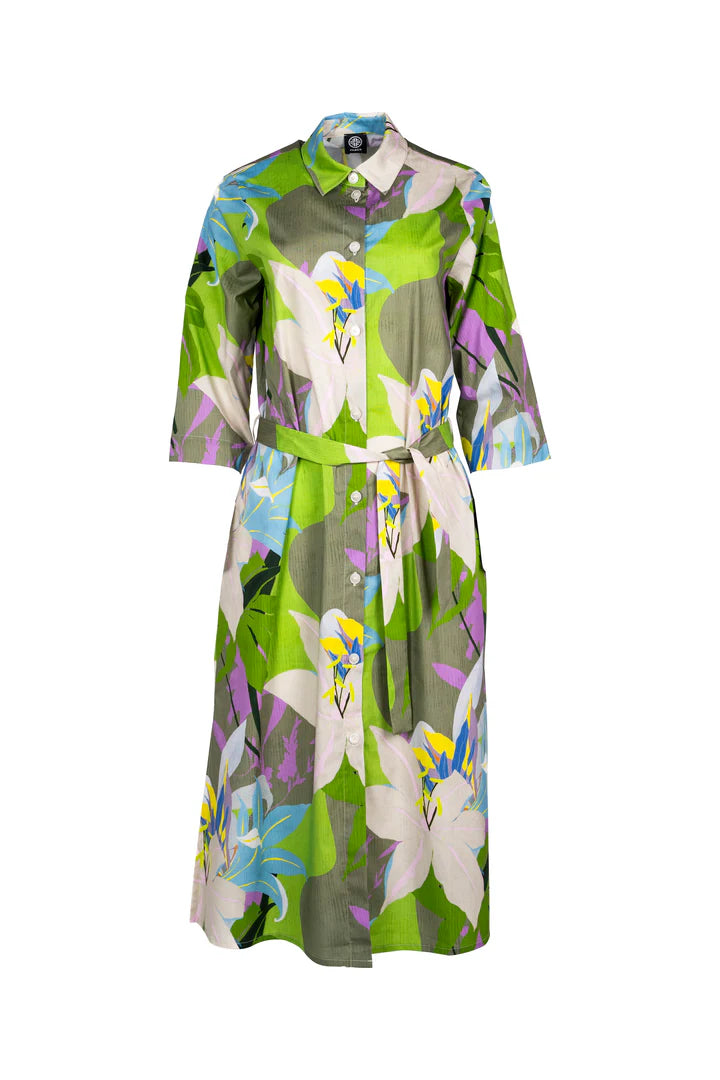 Faber Colourful Exotic Floral Shirt Dress