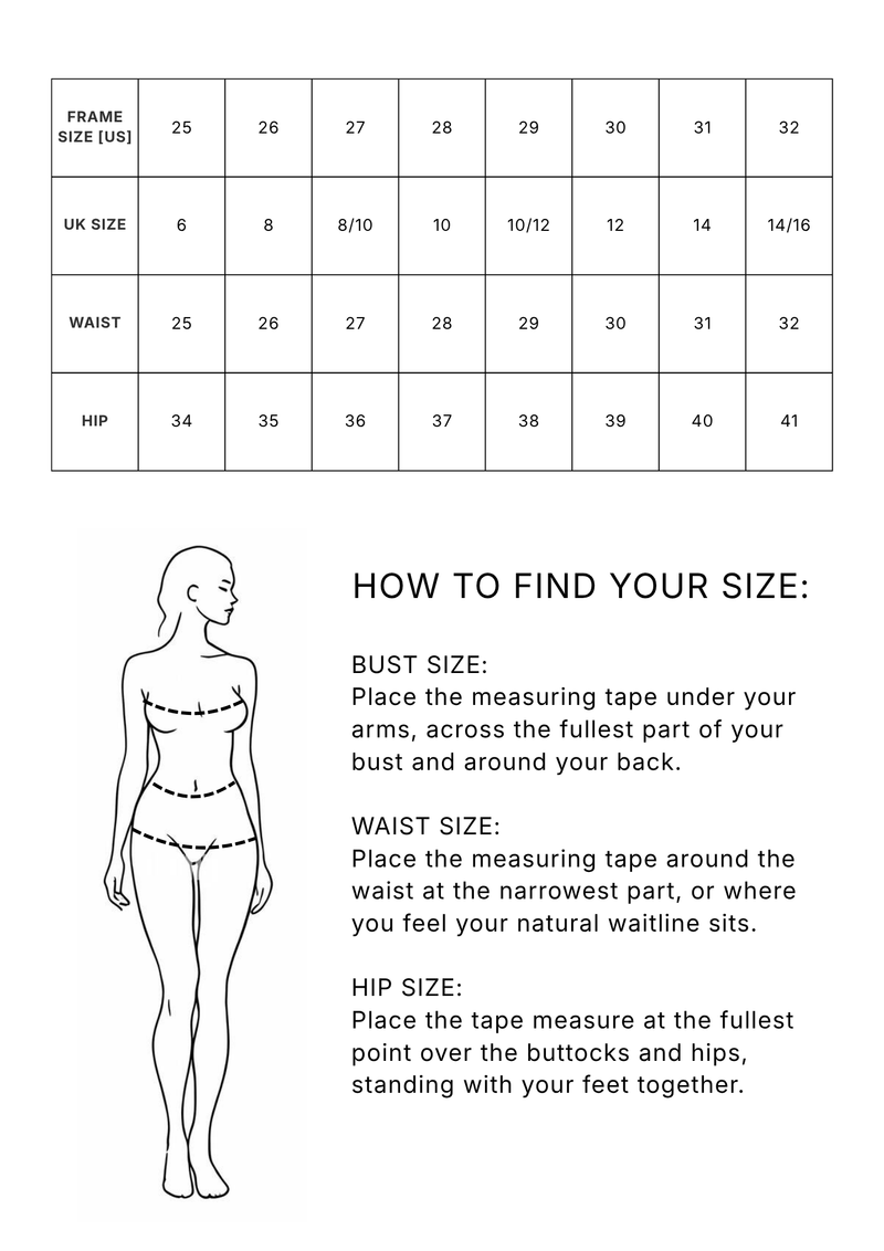 Frame sizing guide