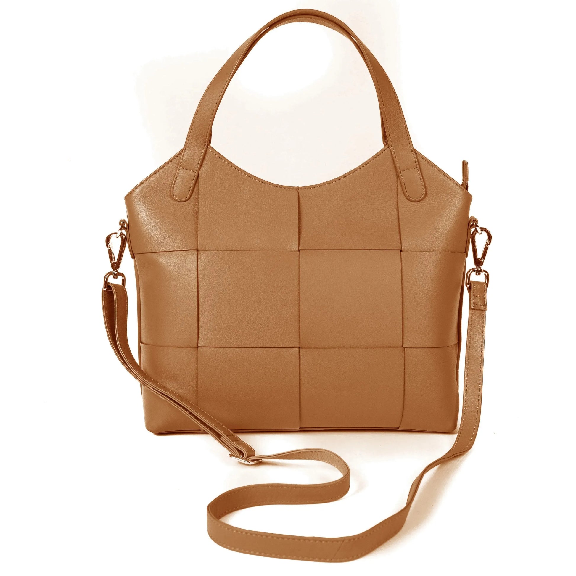 Lappella tan leather shopper bag Isabella