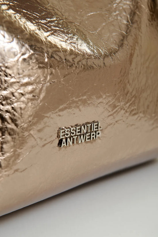 Essentiel Antwerp Gold Glossy Shopper Bag