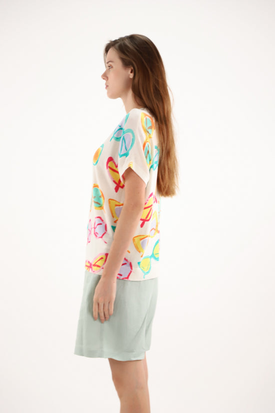 Estheme Sunglasses Print Cotton-Cashmere Sweater